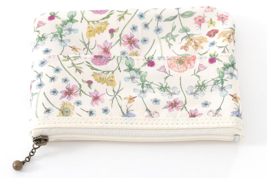DDintex FLORET LONDON Tissue Pouch x 11cm 02, Archway, Ivory, 13.5 [Liberty Print]
