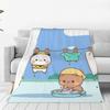 Custom Cute Dudu Blankets Warm Flannel Throw Blanket For Bedding Couch Quilt