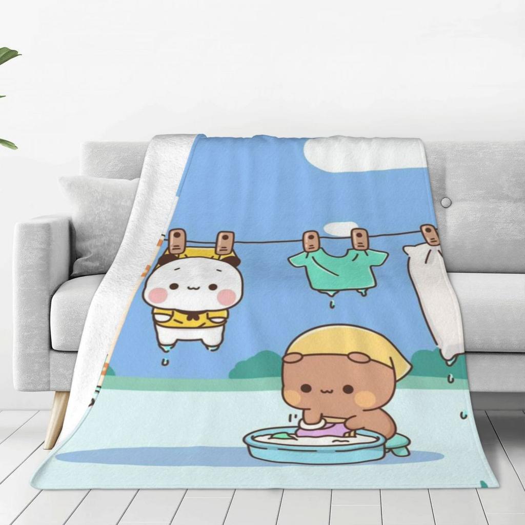Custom Cute Dudu Blankets Warm Flannel Throw Blanket For Bedding Couch Quilt