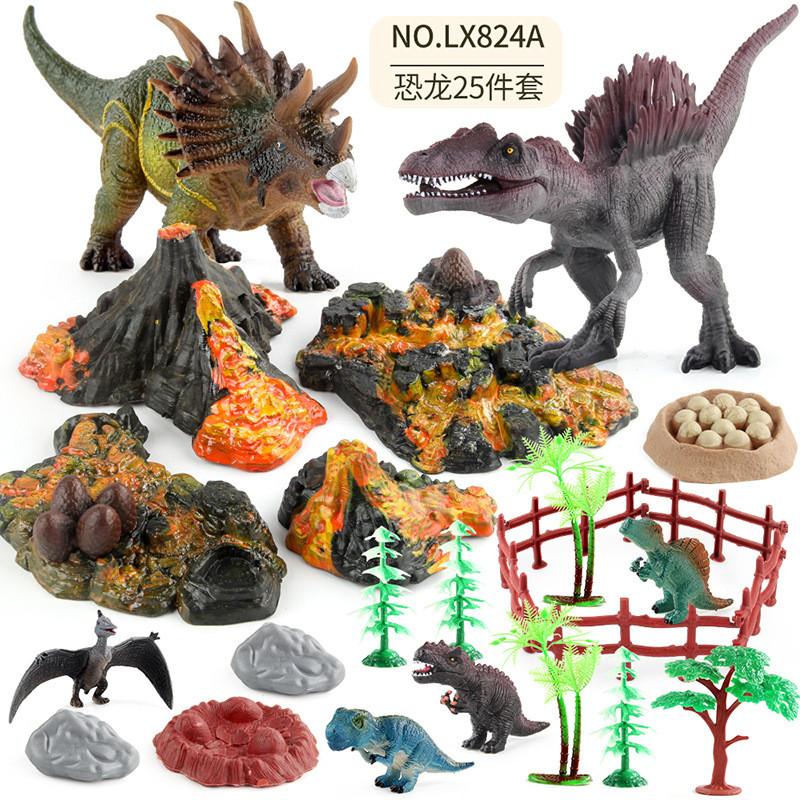 Detailed Dinosaur Volcano Eruption Model Pvc Toy Set For Enthusiasts And Decor