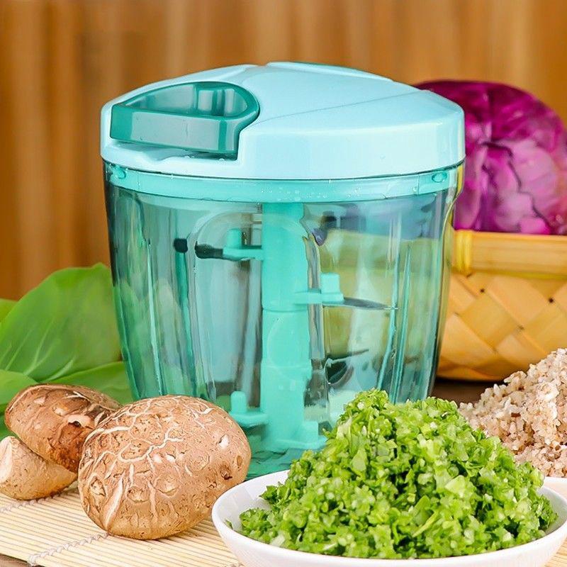 Tritatutto manuale per la lavorazione multifunzionale degli alimenti Tritatutto per noci Tritacarne manuale a cinque lame Tritatutto per verdure a mano Macchina per pasta d'aglio