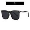 Women's Trendy Large Frame Korean Style Slimming Sunglasses for Sun Protection and Driving