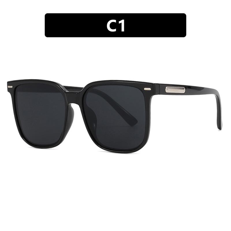 Women's Trendy Large Frame Korean Style Slimming Sunglasses for Sun Protection and Driving