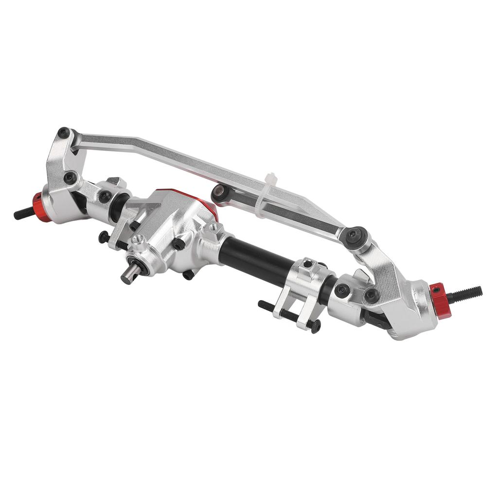 RC Front Axle Assembly Aluminum Stainless Steel Front Portal Axle Assembly with 27T 8T Internal Mounting Gear Rod Mount