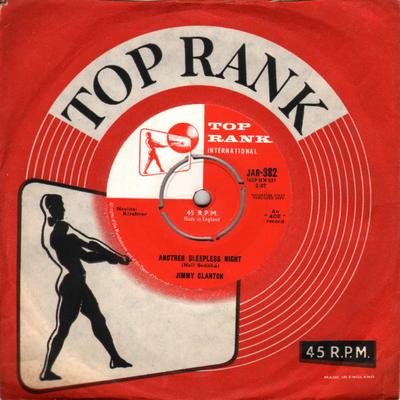 7inch Record JIMMY CLANTON - Another Sleepless Night JAR382 Top Rank Intern 1960 UK Rock Used