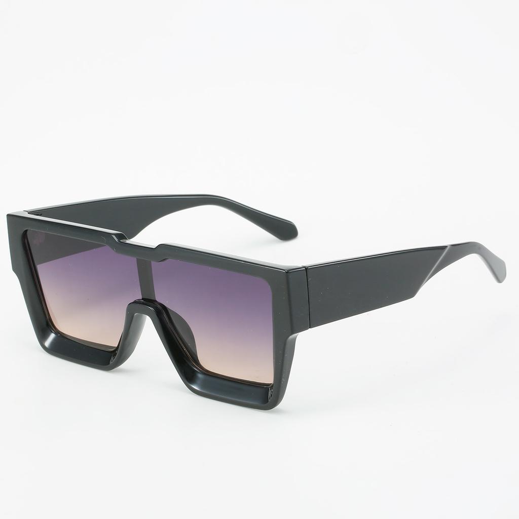 Retro Vintage Black Square Women Sunglasses Luxury Large Frame Gradient Glasses Fashion Cat Eye Oversized