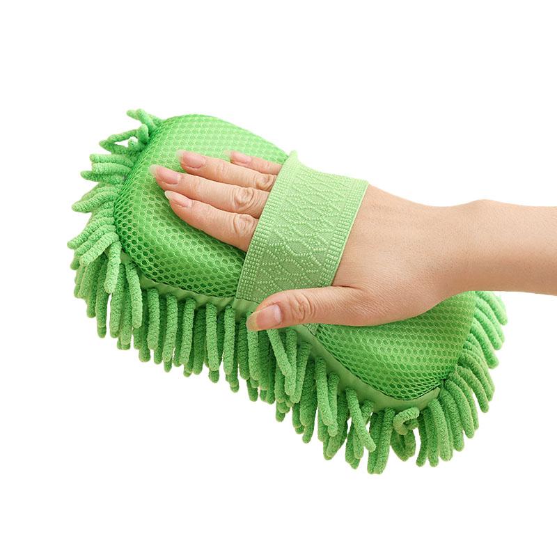 

1/3pcs Auto Green Chenille Auto Washing Towel Gloves Styling Accessories Car Wash Sponge Care Washing Brush Pad Cleaning Tools