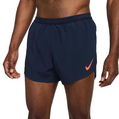 Aeroswift Dri-FIT ADV Swoosh Rahat Hızlı Kuruyan Orta Bel Spor Şortu Erkek şortları Obsidian Parlak Kırmızı FN3352-451