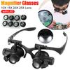 Watch Magnifier Head Wearing Magnifier Glasses with LED Magnifying 10X 15X 20X 25X Jeweler Repair Professional Magnifier Glasses