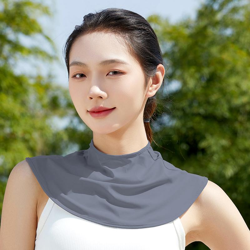 

1 шт. Летний охлаждающий солнцезащитный шарф с защитой от УФ-излучения для вождения на открытом воздухе, тонкая дышащая защита шеи от солнца, шелковая защитная шаль для шеи темно серый