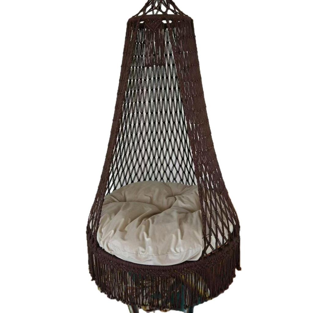 Bohemian Handmade Tassel Hanging Chair for Indoor/Outdoor Use