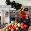 Red Valentine Day Balloons Garland Black Red Balloon Arch Kit New Year Birthday Party Graduation Wedding Anniversary Decoration