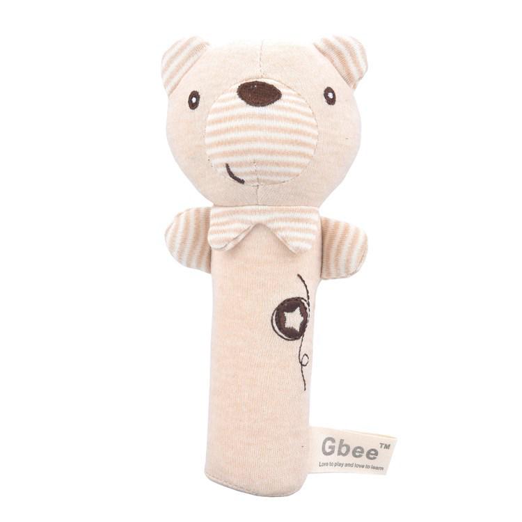 Gbee Organic Cotton Baby Rattle - Newborn Soothing Toy 0-1 Year