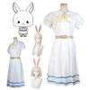 Anime Beastars Haru Cosplay Costume White Rabbit Fancy School Uniform Wig Suit