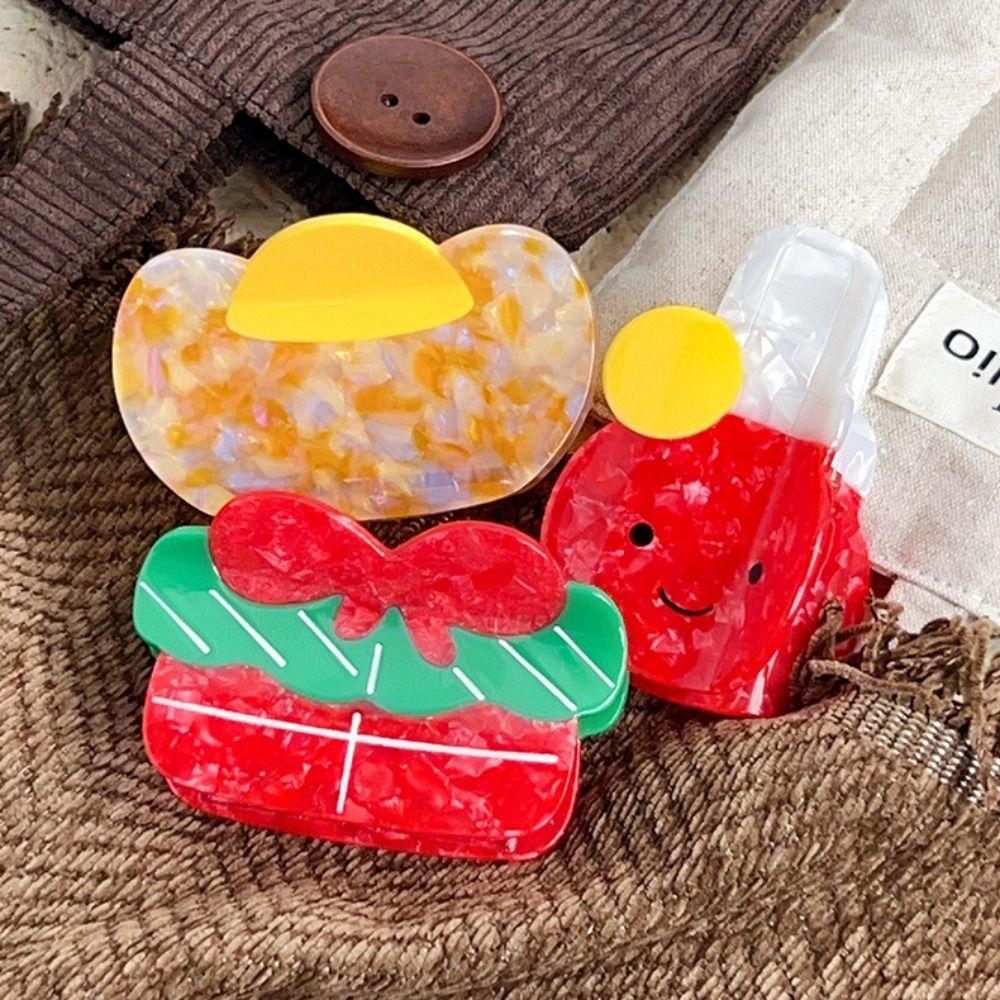 Cartoon Christmas Gift Hair Clip Creative Ping-pong Hairpin  Hair Accessories