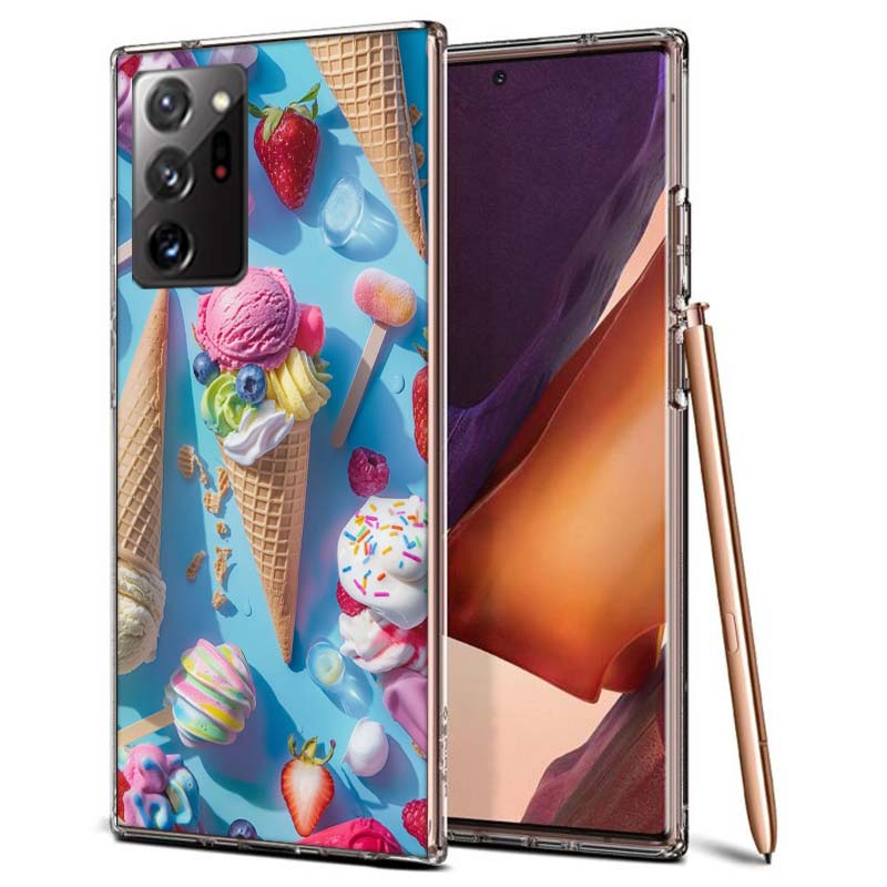 Bunte Eiscreme und Eis am Stiel Handyhülle für Samsung A55 A35 A25 A15 A07 A05S A16 A17 A26 A36 A37 A56 A57 Galaxy Note 20 10 A