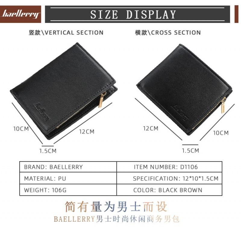 Wallet Men's Short Korean Version Business Multi Slot With 30% Discount Driver's License Zipper Coin Purse