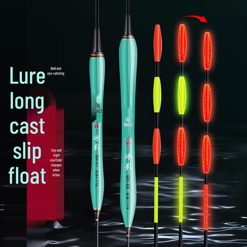 

Поплавок для риболовлі Eagle Dream з сенсором клювання, що змінює колір, люмінесцентний, подвійного використання для дня та ночі - Потовщений, помітний, з можливістю далекого закидання та ковзання. Day and Night Dual-Use (with Battery)