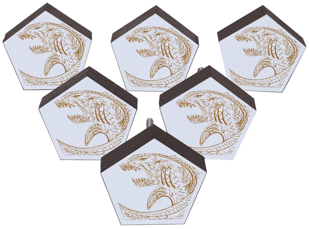 IBA Indianbeautifulart Braun Gravierte Knöpfe Holz Kleiderschrank Knöpfe Schrank Schubladengriff 10