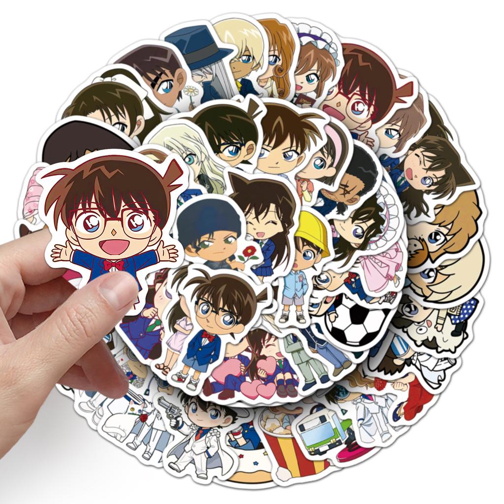 50pcs Detective Conan Stickers Cute Cartoon Graffiti for Scrapbooking Phone Back Water Cup Decoration