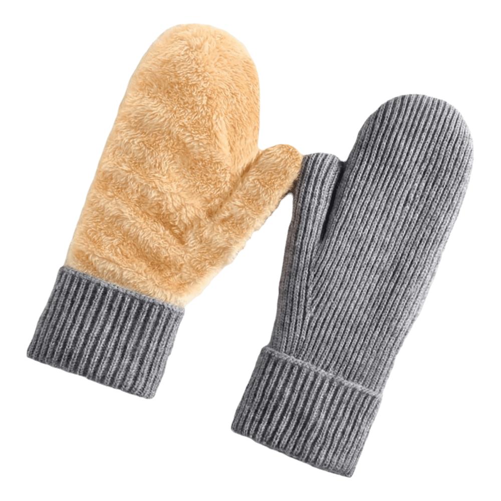 Knit Stretchy Winter Gloves Fleece Lining Snow Gloves High Quality Thermal Gloves  for Women Men
