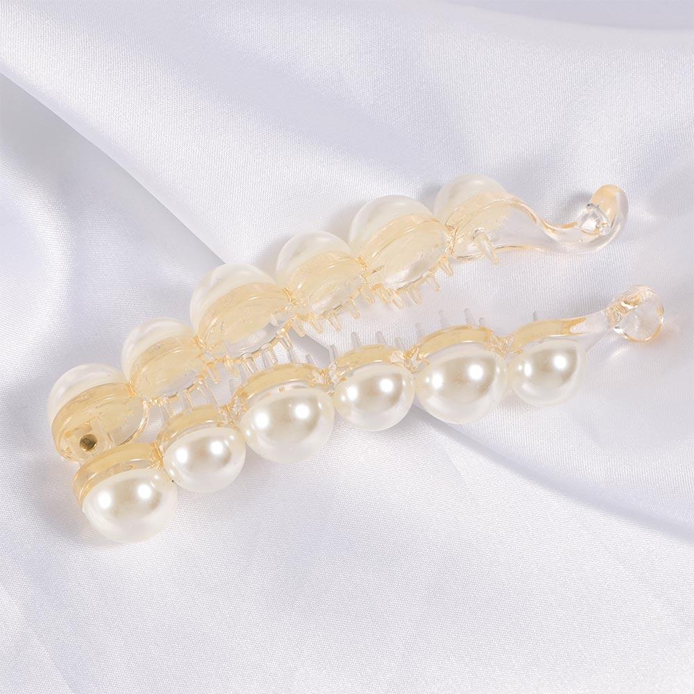 Headwear Girls Women Hairpins Geometric Banana Hair Clips Hair Claws Pearl Barrettes Hair Crabs