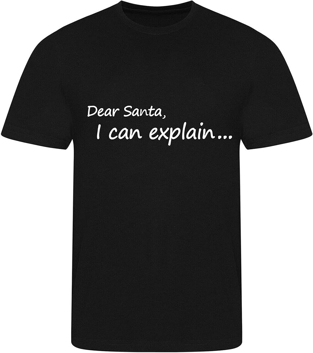 Men s Dear Santa I can Explain Christmas Xmas Funny Slogan Graphic Unisex T Shirt Mens Women T Shirt XL