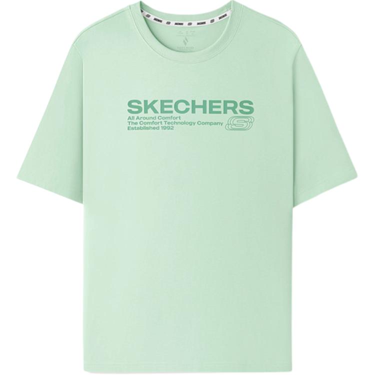 Skechers Round Neck Pullover Knitted Short Sleeve T-Shirt Unisex tops L226U065-04BJ XL