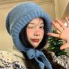 1Pc Autumn And Winter Ear Protection Street Style Knitted Hat Women'S Retro Dual-Use Bag Warm Wool Hat