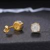 Fashion Round Shape Studs Earrings Statement Earring Copper Texture Ear Studs Ear sAccessory Present for Woman and Girls