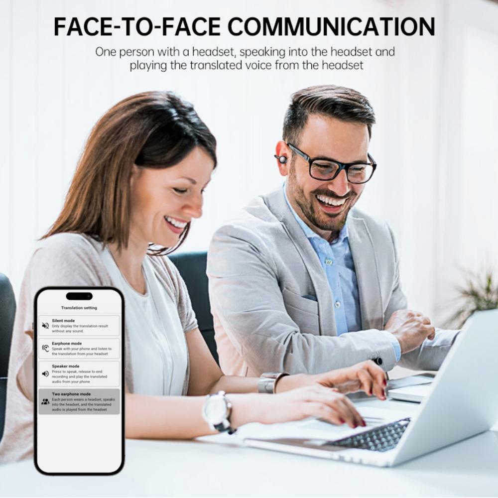 Clip on Bluetooth earphones Wireless Ear Clip Earphones Languages AI Real Time Translation Headphones Smart Bluetooth Earbuds