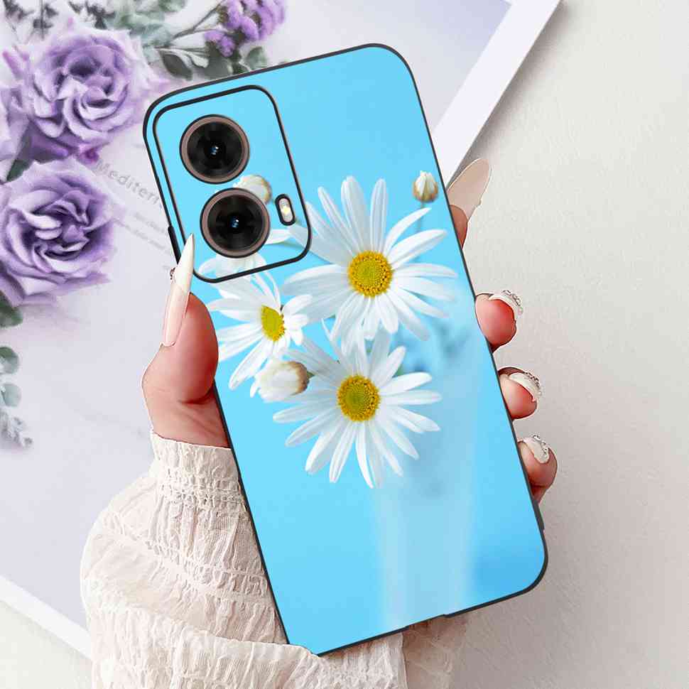 For Motorola Moto G85 5G 6.67" Case Sweet Love Flower Soft Silicone TPU Cover For Moto G85 G 85 XT2427-3 Shockproof Shell Bumper