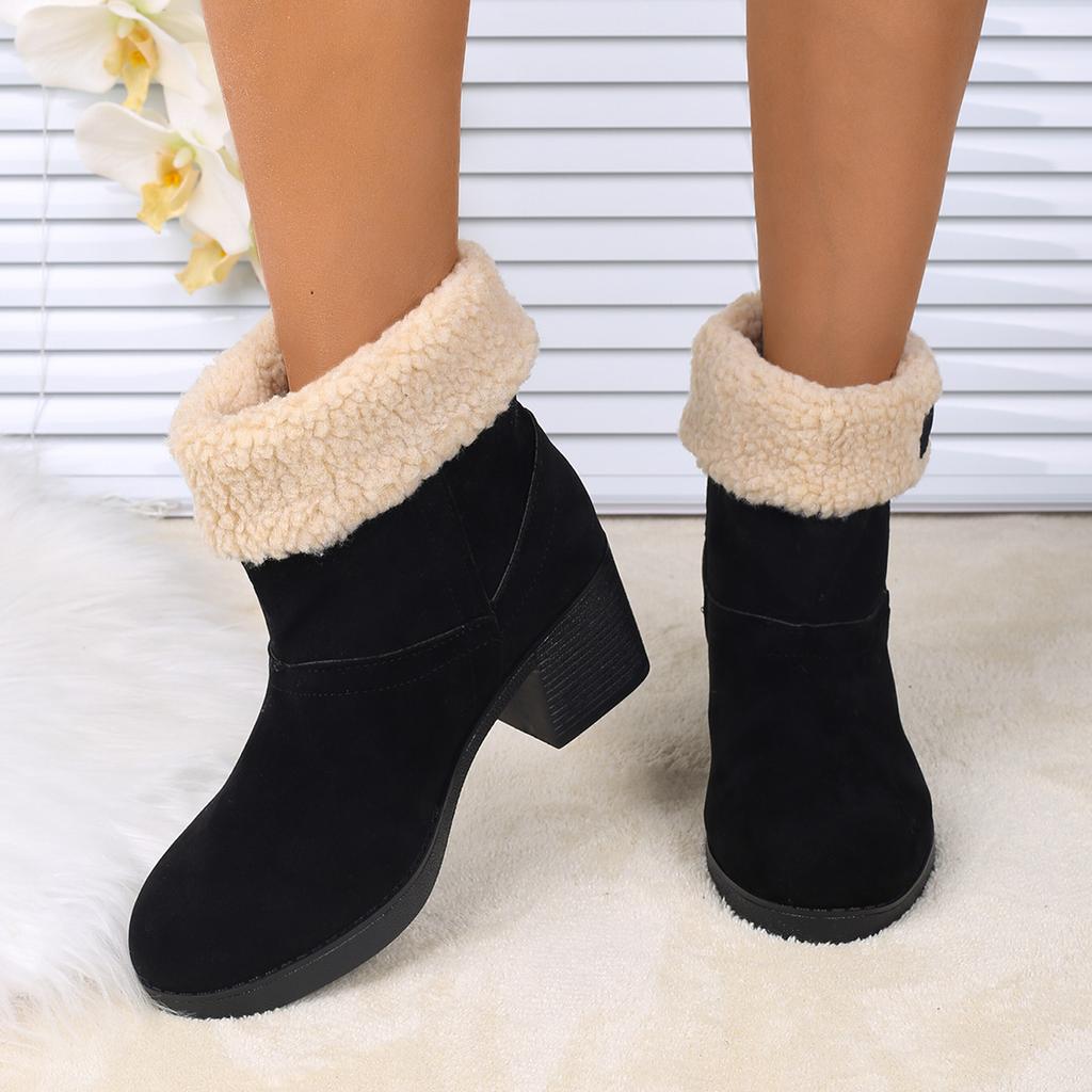 Fashion Women Round Toe Slip on Snow Boots 2024 Plus Size Platform Designer Shoes Women Warm Comfortable Ankle Boots Zapatos De Mujer
