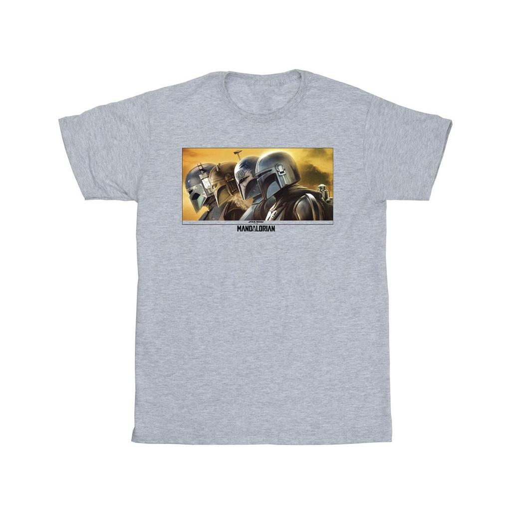 Star Wars Mens The Mandalorian Painted Group T-Shirt