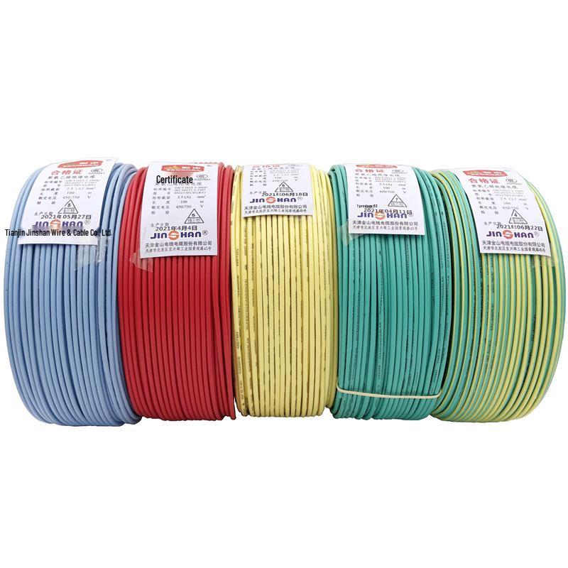 Jinshan 2.5 Sq Mm Copper Core BV1.5/4/6 Single-Strand Flame Retardant Cable
