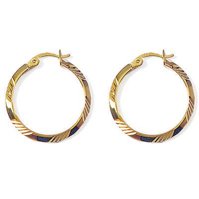 [R7444] – Vergoldete Creolen „Torsades“ – 25 mm 3 mm