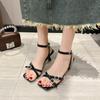 Footwear New In Women Heeled Sandals  2025 Female Fashion Buckle   Sandals Pumps  Big Size