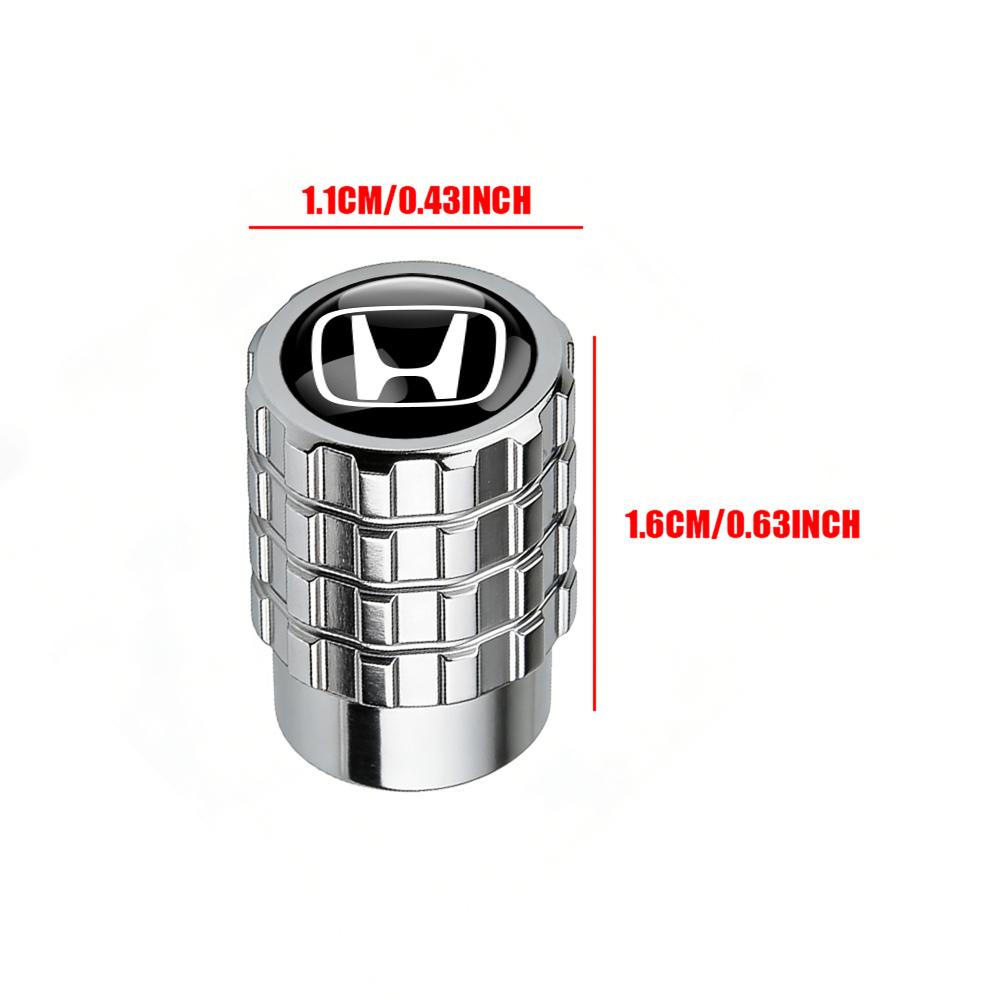 4Pcs Car Wheel Tire Valve Cap Stem Cover Auto Accessories For Honda Civic FIT Accord Prelude CRV 5th City CRZ CRX Jazz HRV Pilot