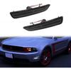 Smoked Lens Pony Horse Logo White LED Front Side Maker Lights For 2010-2014 Ford Mustang