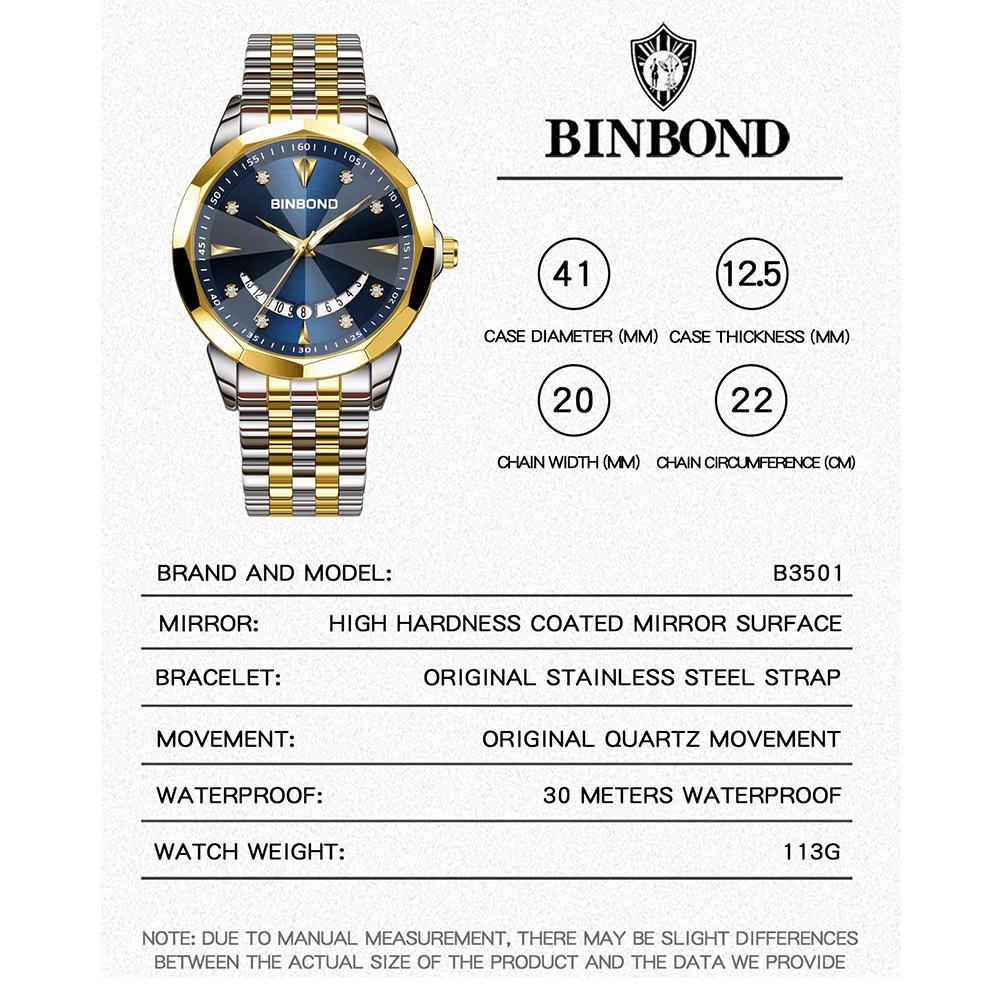 Luxury Quartz Writstwatches for Men Luminous Waterproof Auto Date Men's Watch Business Fashion Reloj