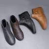 Winter New High-top Cotton Shoes Leather Shoes Men's Velvet Thick-soled Martin Boots Men's Korean Version One-pedal Trendy Snow Boots