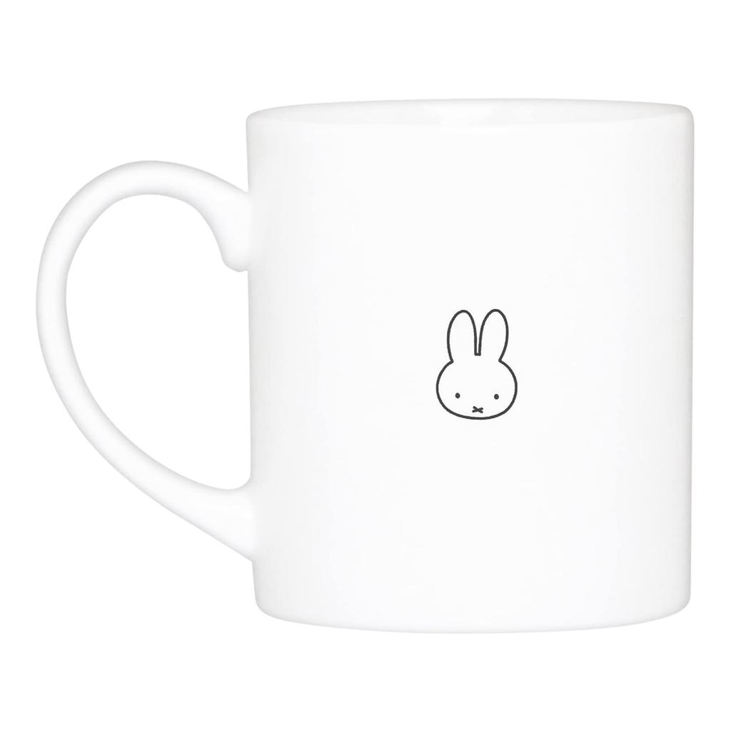 Kanesho Pottery Dick Bruna Face 409121 "Miffy" Mug, Approx. 300ml, Up,