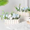 {Summer2} Flower Pot Fence Plant Basket Container Planter Flower Arrangement Home Garden Wedding Decoration Small Fence