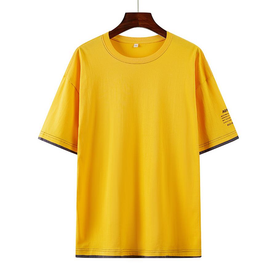 

ZIRUNKING 2021 двусторонняя футболка из 100% хлопка, однотонная футболка унисекс, повседневная футболка с круглым вырезом, мужские/женские классические топы высокого качества ZKSHUANGBIAN M