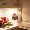 Festive Winter Party Favors Christmas Acrylic Hanging Ornament, Double Side Printed Santa Pendant for Tree Window, Holiday Home Decor Supplies 2D Flat
