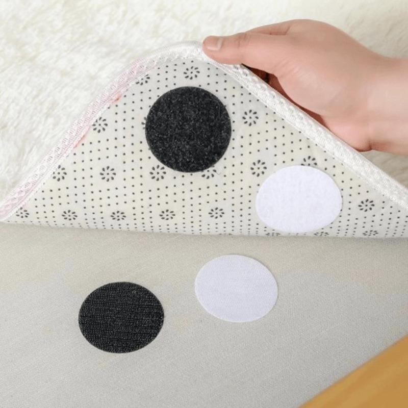 

Наклейки для дивана с клейкой основой на липучке, Простыни, Ковры, Скатерти, Круглые самоклеящиеся фиксаторы на липучке против скольжения 5 right белый