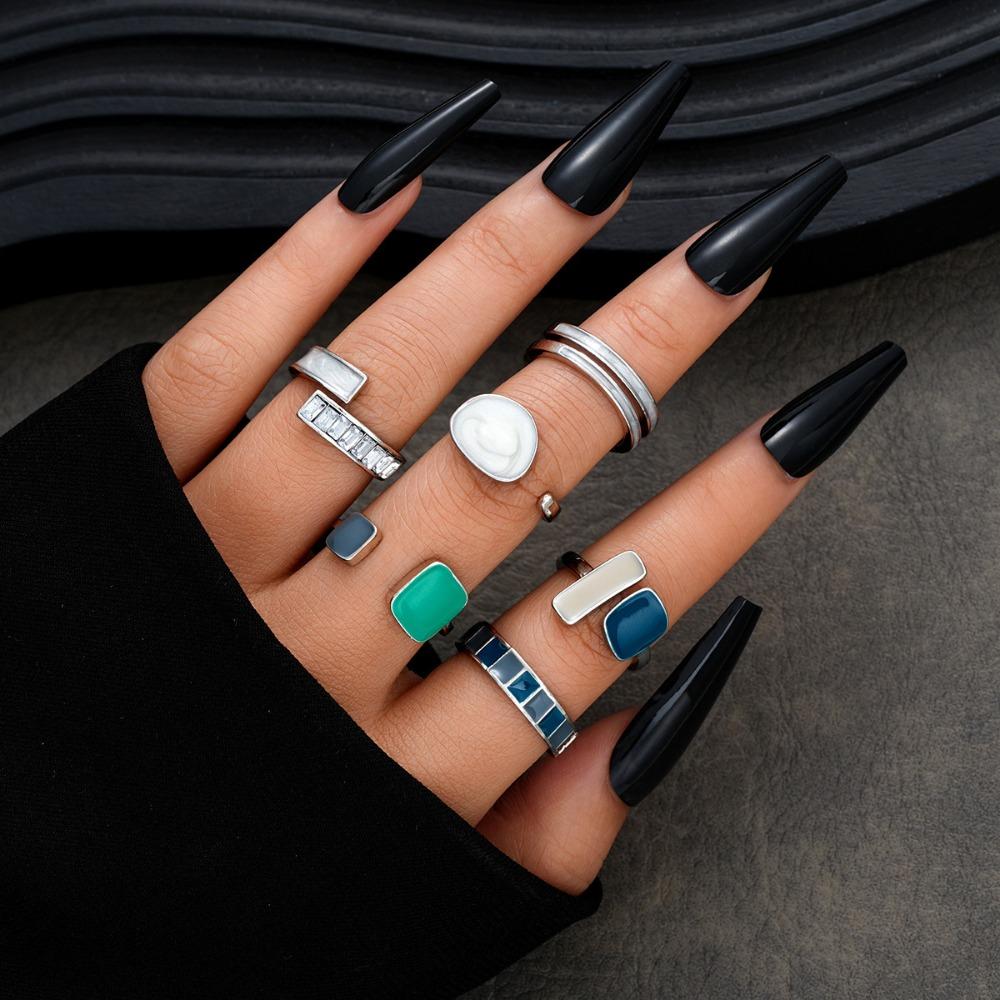 Skull Bat Spider Ring Set Dark Gothic Retro Exaggerated Finger Ring 23-piece Set