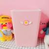 Cartoon Card Captor Sakura Pink Plastic Waste Bin With Lid Kitchen Household Cute Large Ashbin Bucket Creative Pressed Trash Can