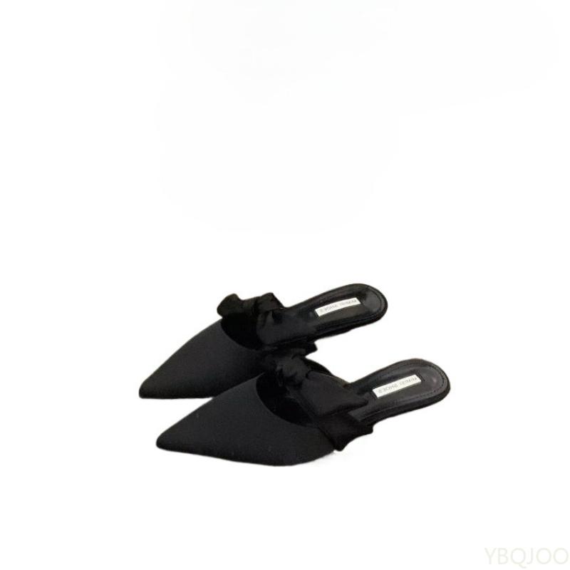 2025 Summer New women Versatile Comfortable Purple sandal with Butterfly Knot Fashionable Simplicity Baotou women Half Slippers