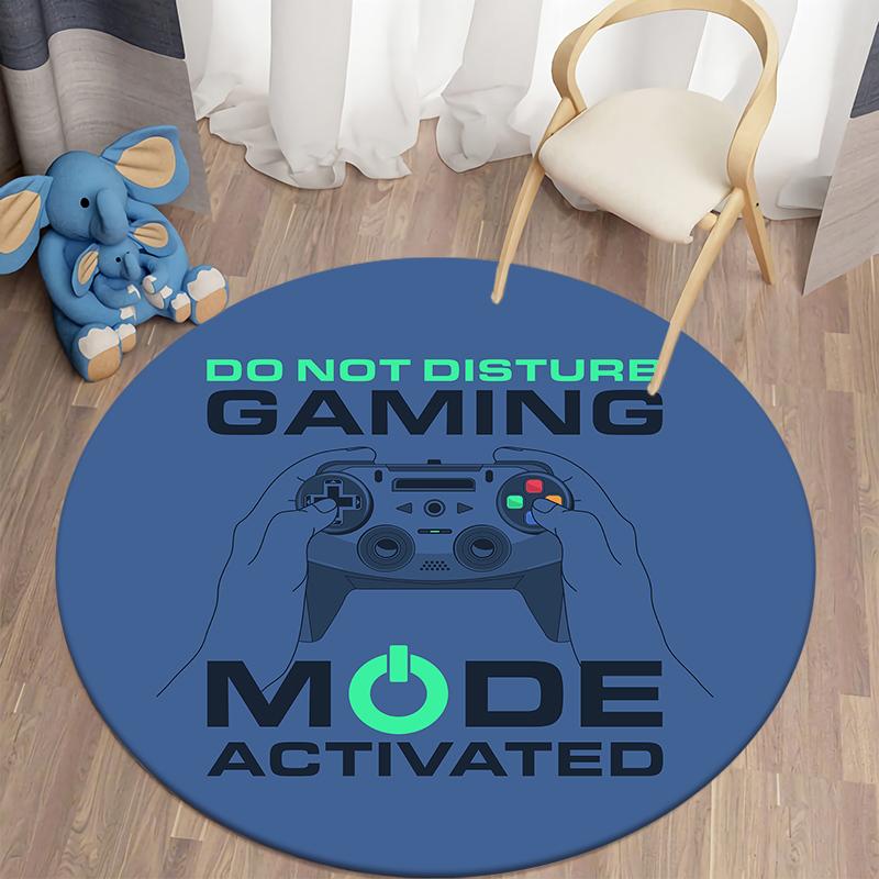 Gamepad Round Carpet for Living Room Mat for Children Carpet Floor Rug Bath Mat Bedroom Carpet for Children's Room Doormat